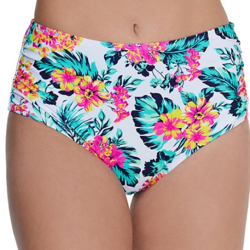 💚SO High Waisted‎ Floral Swim Bottoms💚